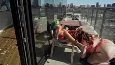 Play Two horned milfs toy with to each one unusual wish wait for bbc!!
