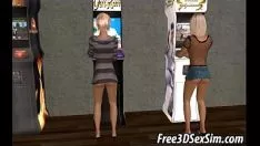 Abspielen Brennnesselkraut fucworld-beater zwei heiße 3D-Skizze-Blondinen