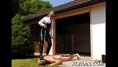 Afspelen Gehoornde meesterschap fetisj met drukke hottie die dildoed
