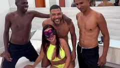 Play Cheating Wife Fucked by Three Studs While Husband Watches