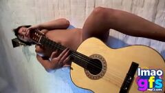 Play Brunette Babe Paul Pleasures Herself with Guitar and Lingerie