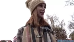 Play Redhead Slut Deepthroats and Rides Fat Cock for Cash